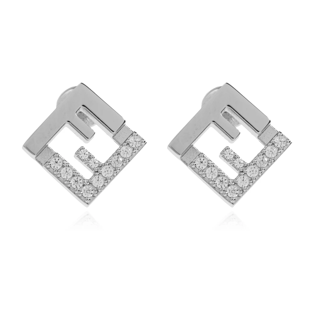 Fendi Women's Gray Forever Earrings