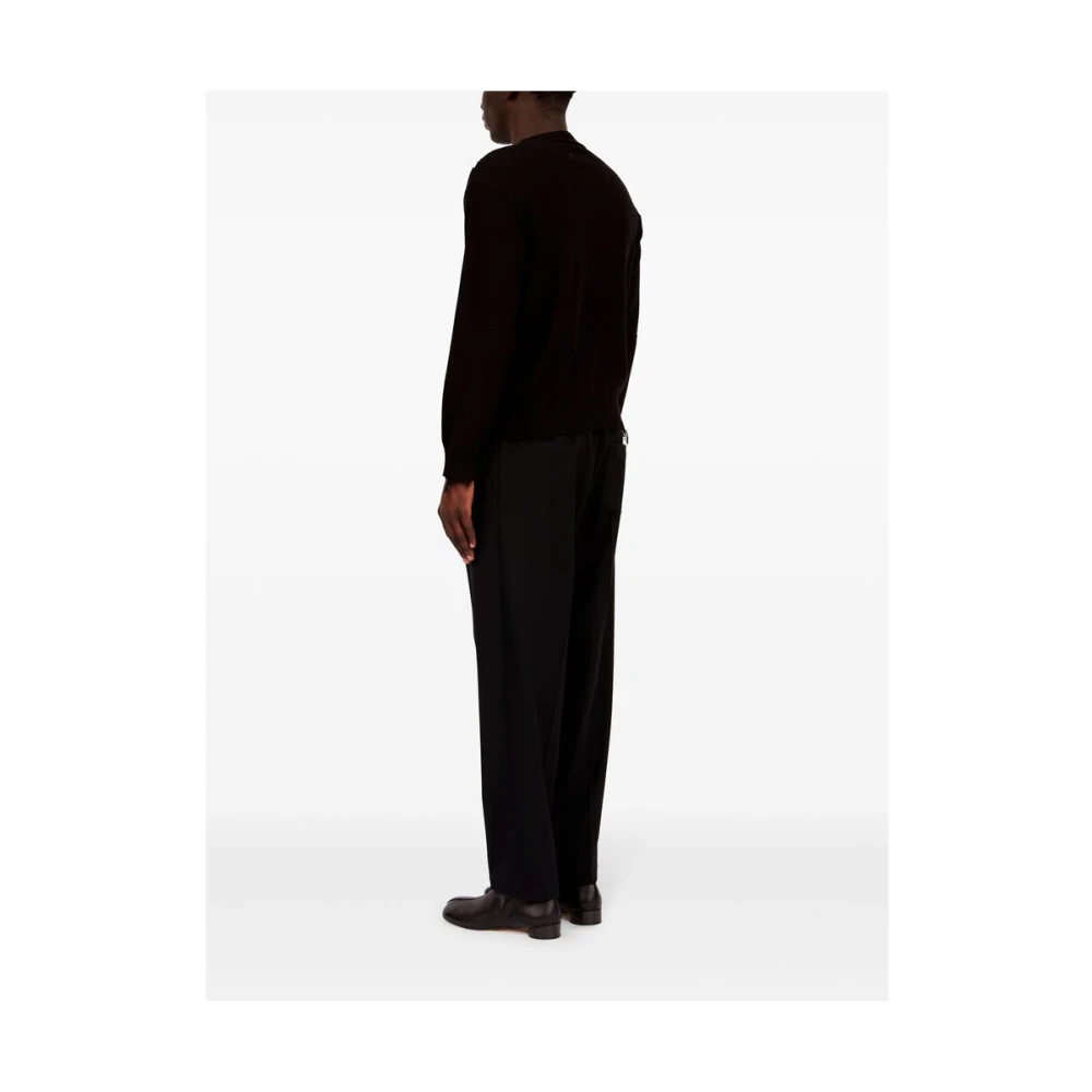 MM6 Maison Margiela Zwarte katoenen gebreide trui Black Heren