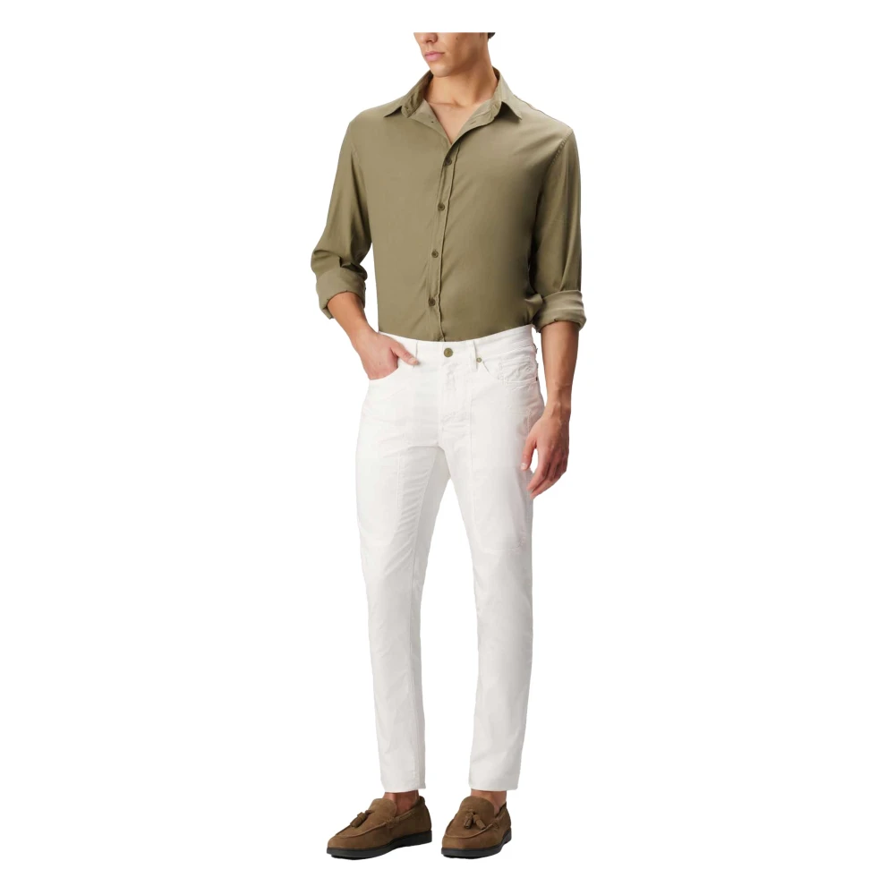 Jeckerson Witte Rits Knoop Broek Mannen White Heren