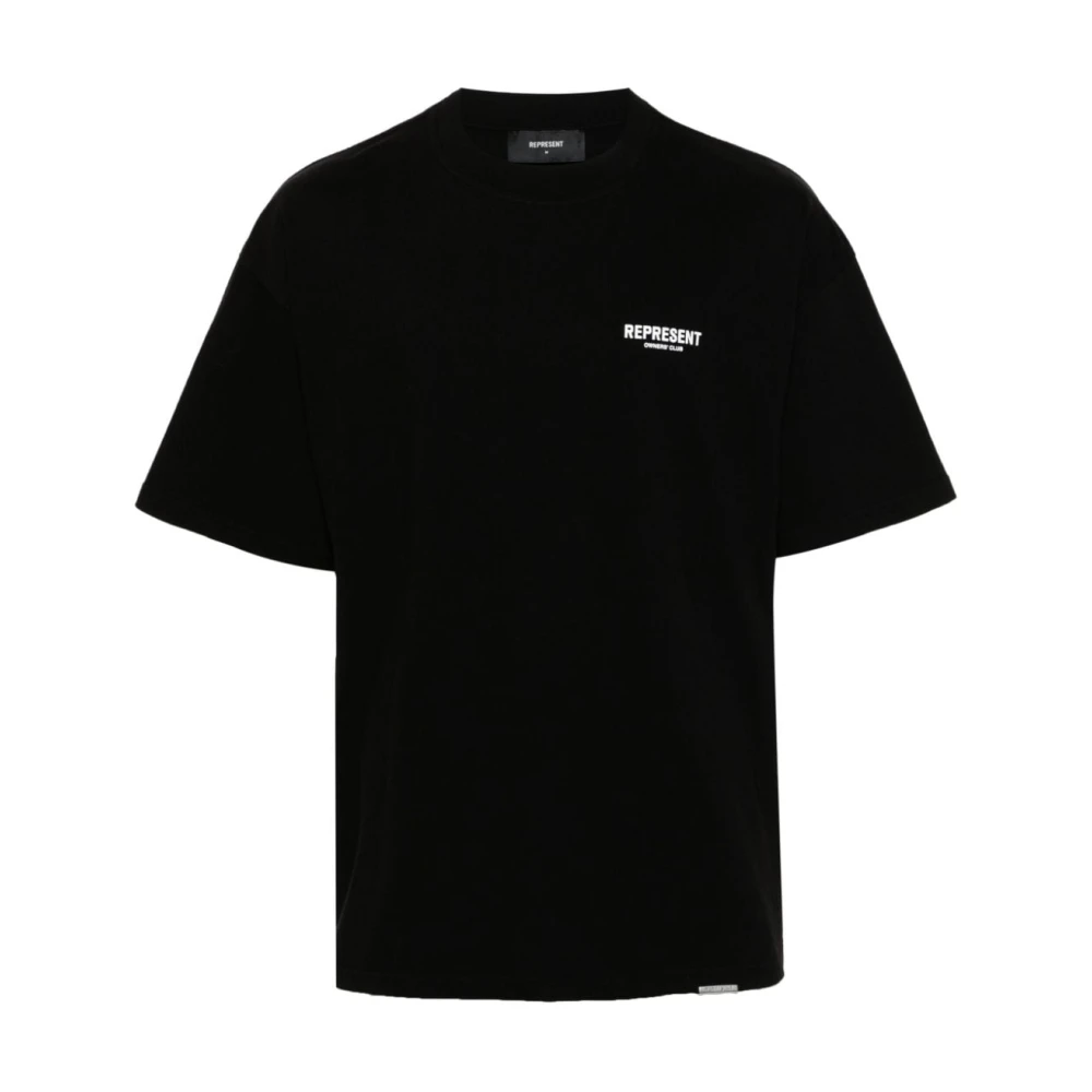 Represent Zwart en wit katoenen jersey T-shirt Black Heren