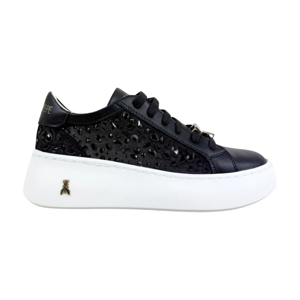 Patrizia Pepe Flynewwater Sneaker Strass Dames Schoenen Zwart