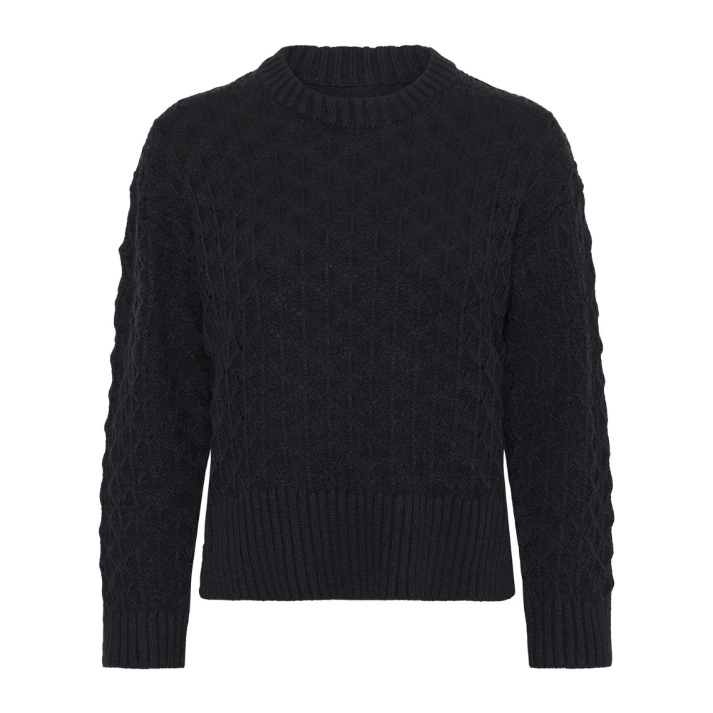 Part Two Zachte Gebreide Trui Donkerblauw Blue Dames