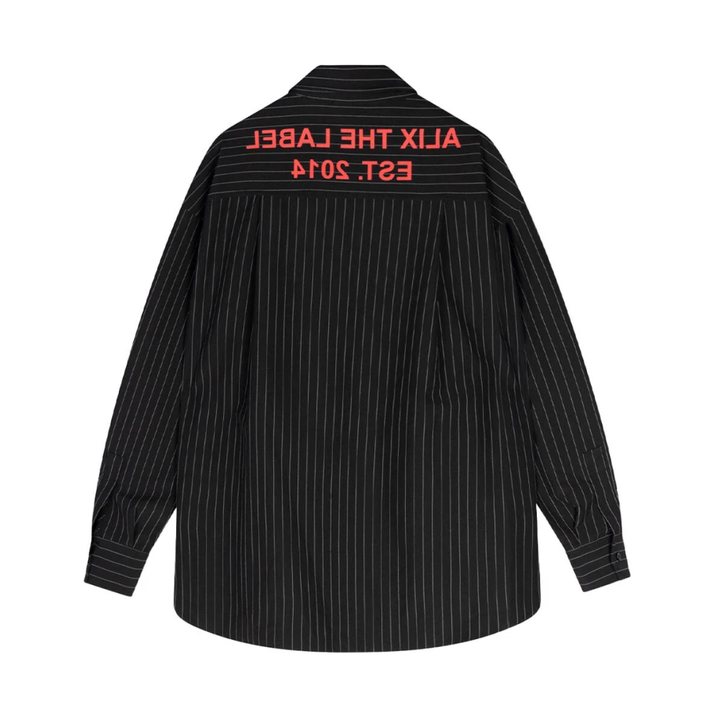 Alix The Label Gestreepte lange mouw blouse Black Dames