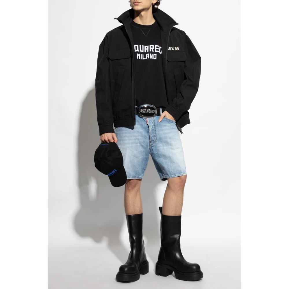 Dsquared2 Jas met bedrukt logo Black Heren