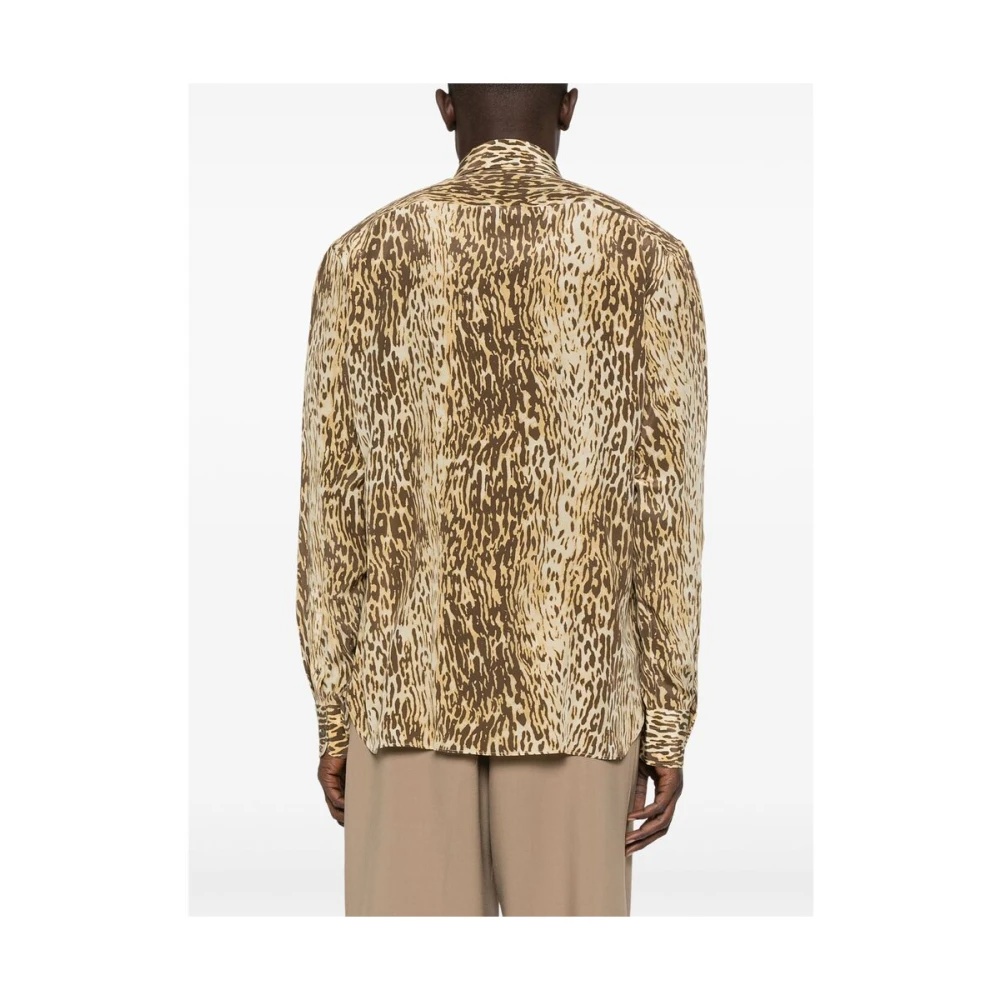 Tom Ford Lichtbruine Button-Up Overhemd Brown Heren