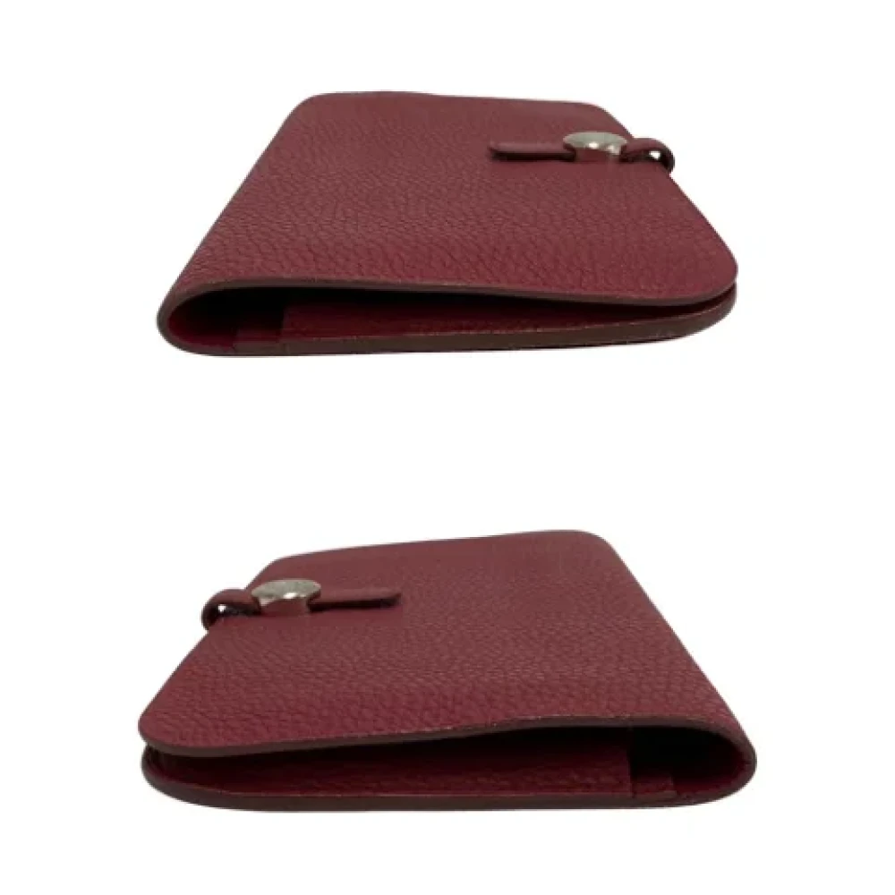 Hermès Vintage Pre-owned Leather wallets Red Dames