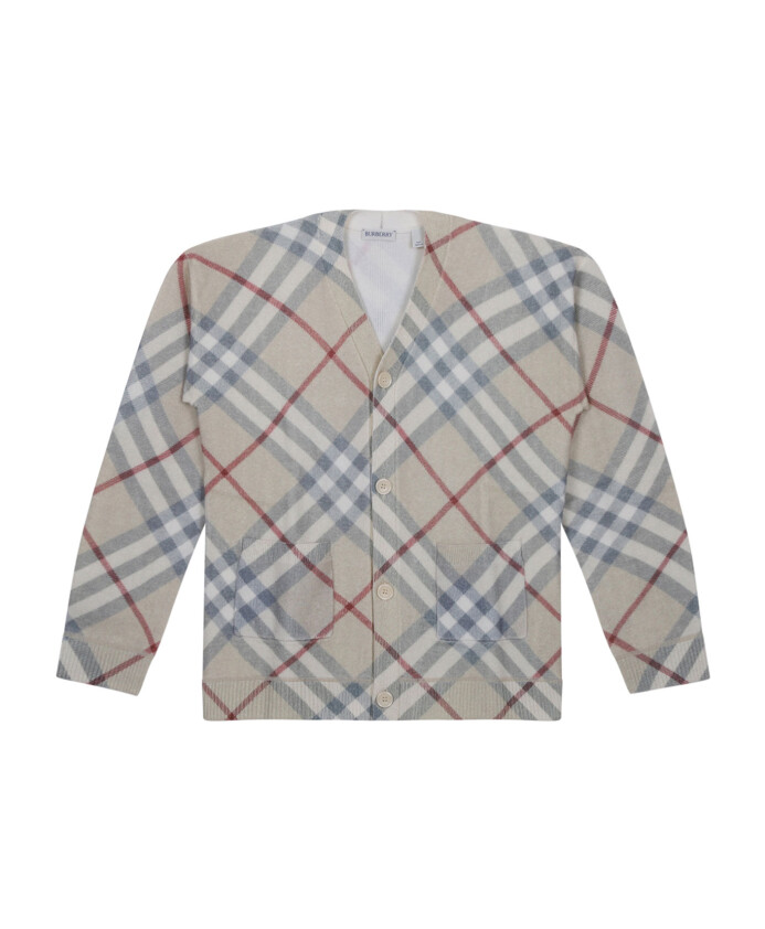 check-cardigan-v-neck-wool-sweater