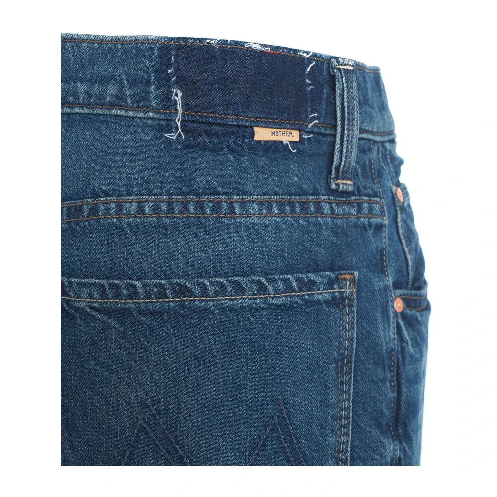 Mother Blauwe Baggy Jeans Aw24 Blue Dames