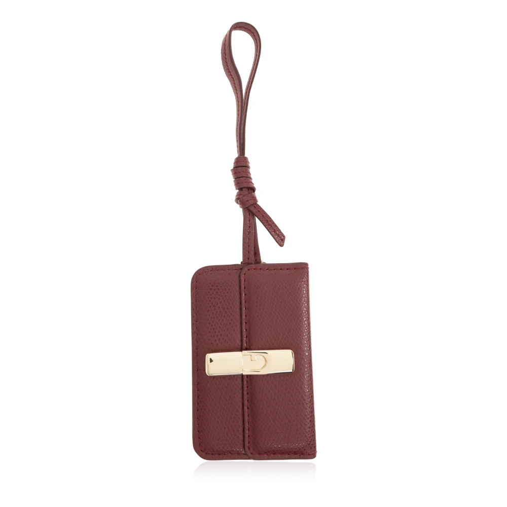 Furla Vrouw Rood Tassen Dames, One Size, Leer, Pendant Met Spiegel