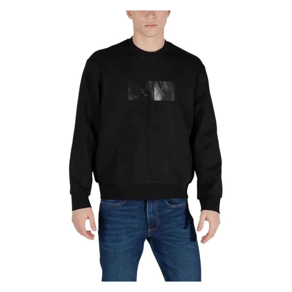 Armani Exchange Men's Black Casual Round Neck Sweatshirt