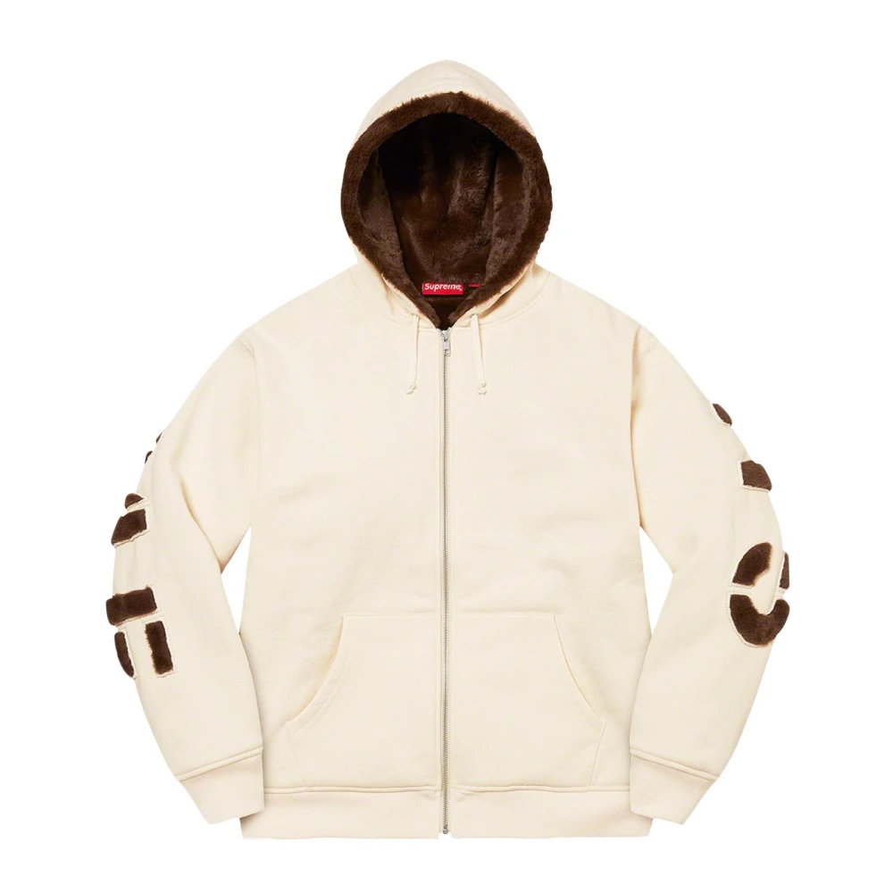 Supreme Faux Fur Gevoerde Hoodie Beige Heren