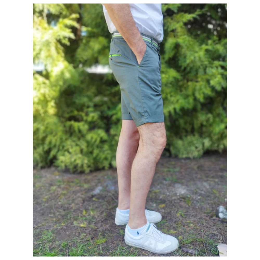 Mason's Bermuda Chino Shorts Green Heren