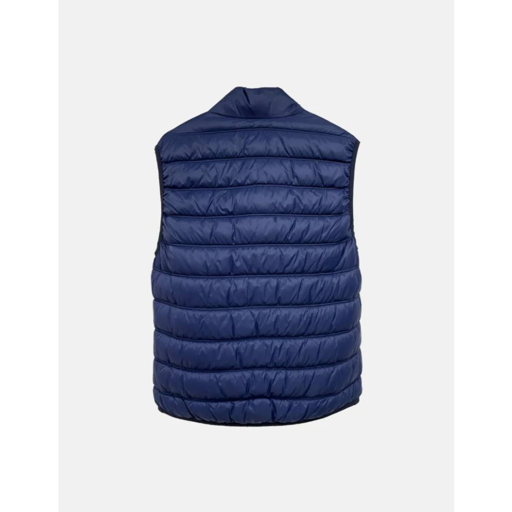 Carolina Herrera Gewatteerd Nylon Vest Blue Heren