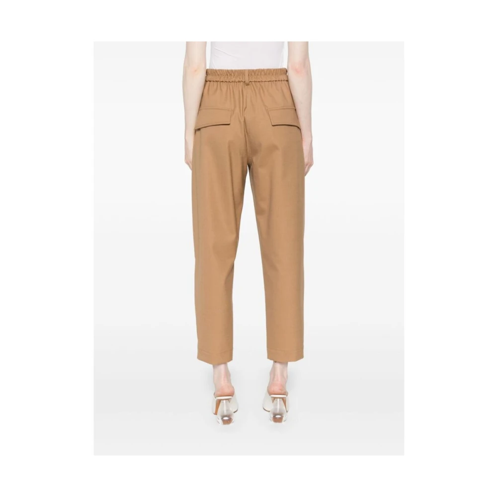 Tela Karamelbruine broek met taps toelopende pijpen Brown Dames