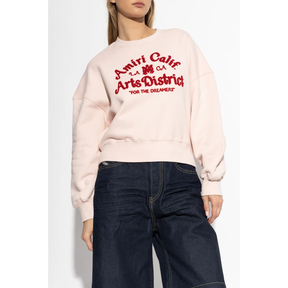 Amiri Sweatshirt met geborduurd patroon Pink Dames