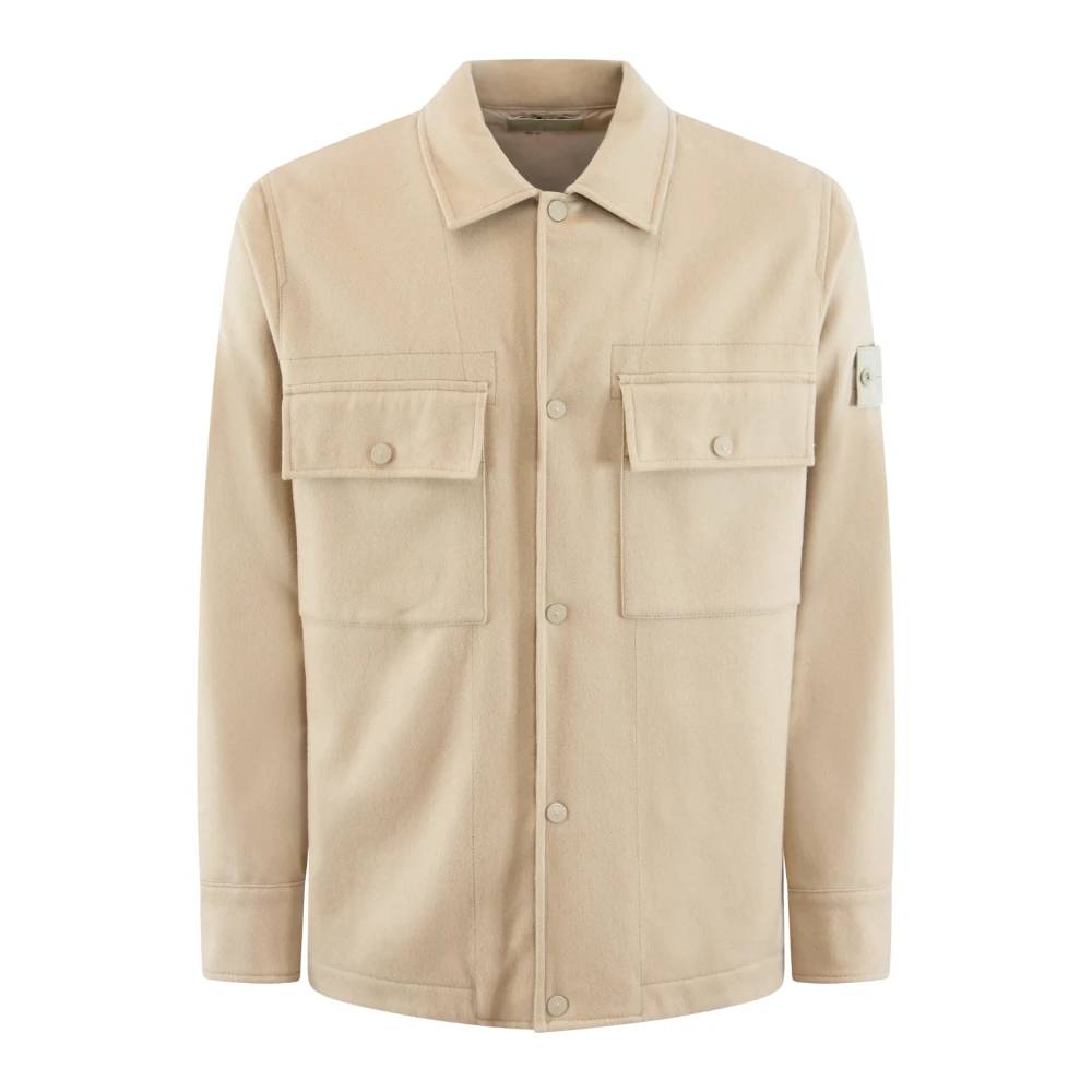 Stone Island Heren Overshirt Casual Mode Trend Beige Heren