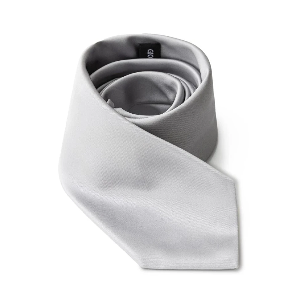 Giorgio Armani Homme Gris Accessoires, Taille: One Size Silk Tie