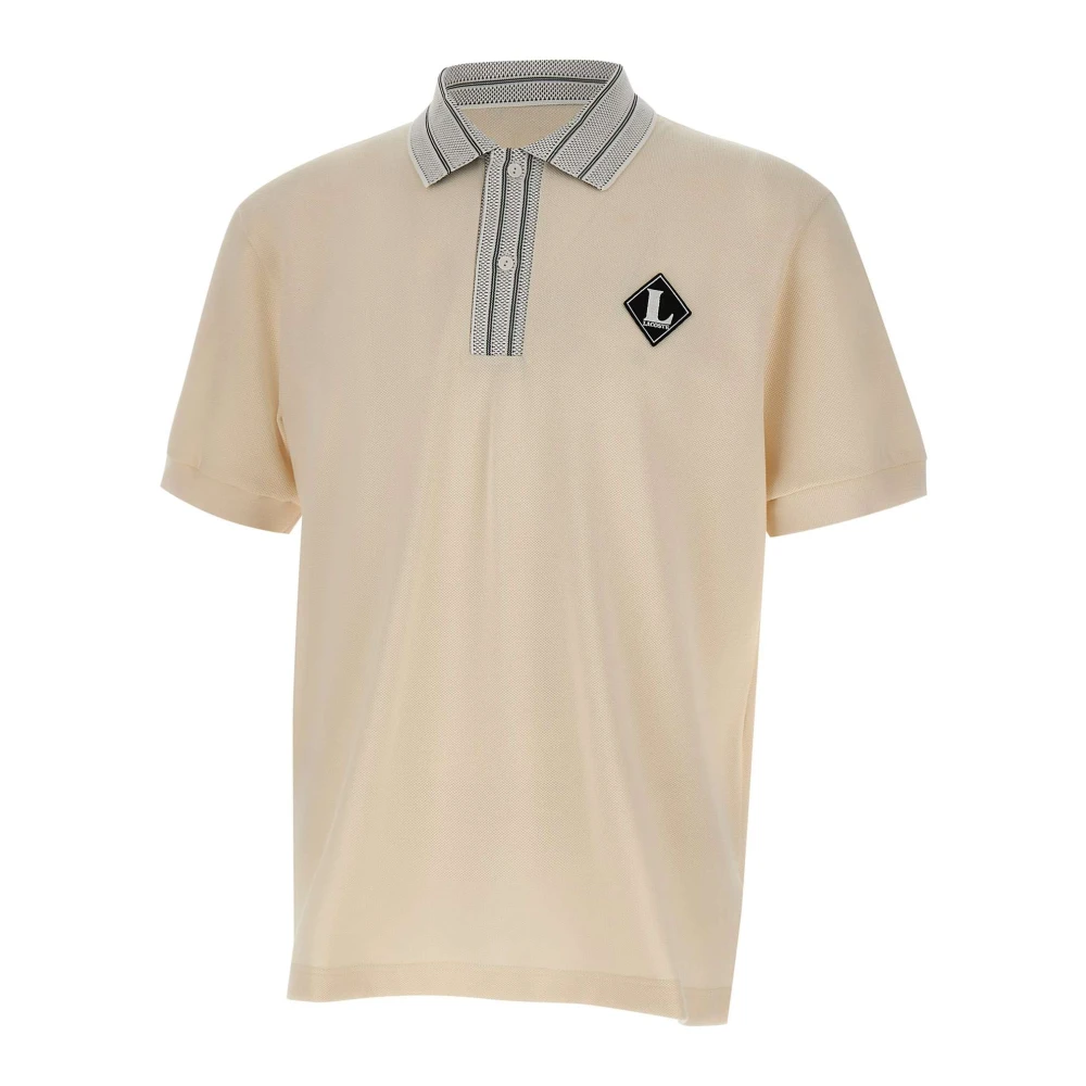 Lacoste Men's Beige Polo Shirts, S, Made In France Classic Fit Badge Polo