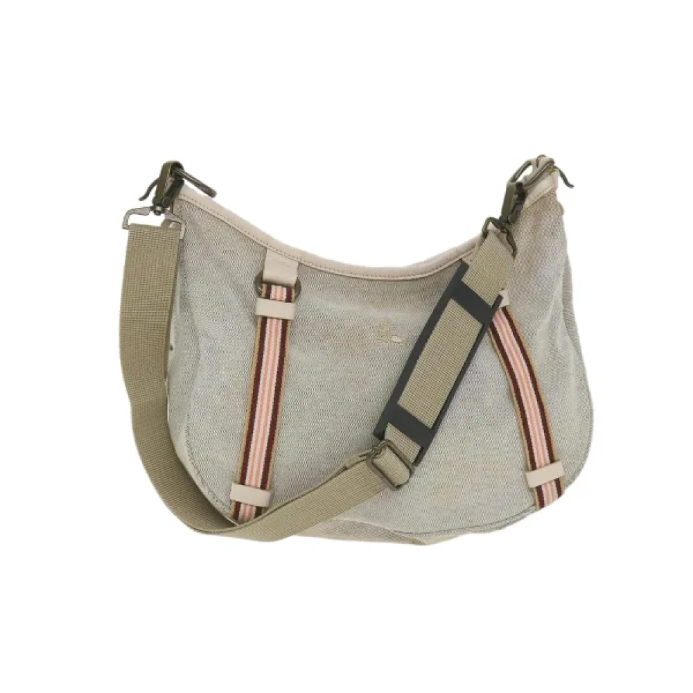 Burberry Vintage Pre-owned Canvas shoulder-bags Gray Dames
