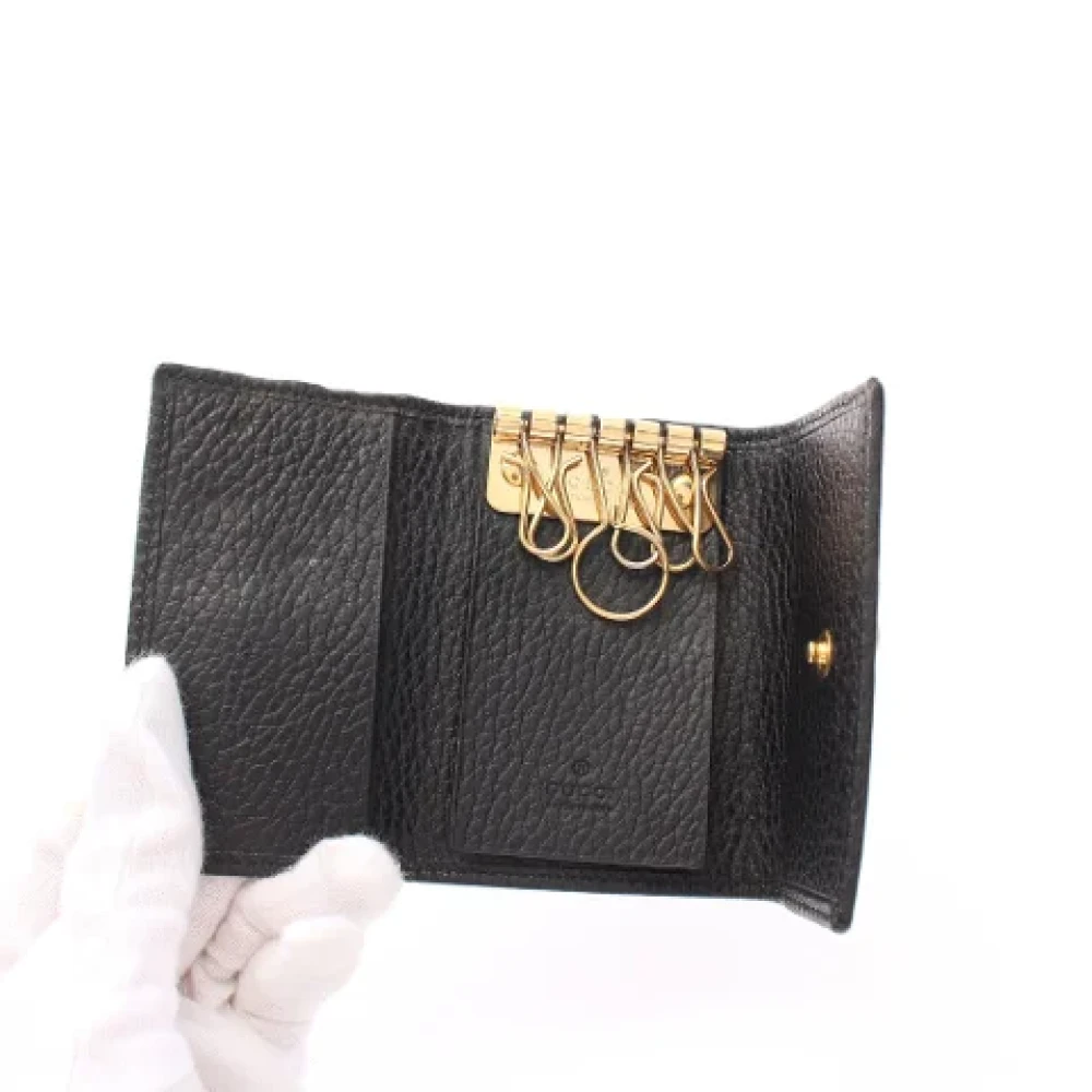 Gucci Vintage Pre-owned Leather key-holders Black Unisex