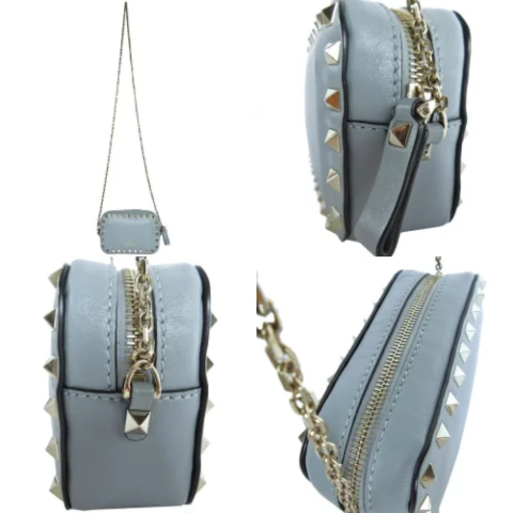 Valentino Vintage Pre-owned Leather shoulder-bags Blue Dames
