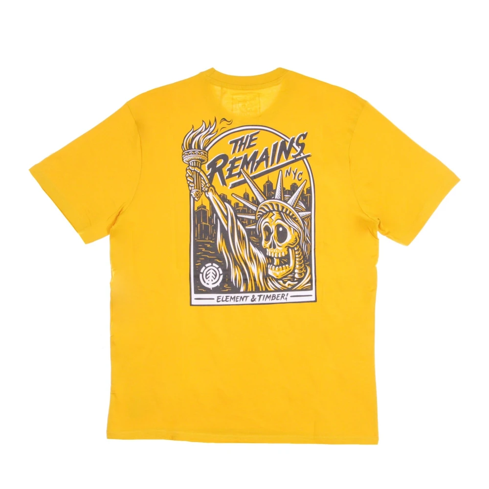 Element Timber Liberty Tee in Old Gold Yellow Heren