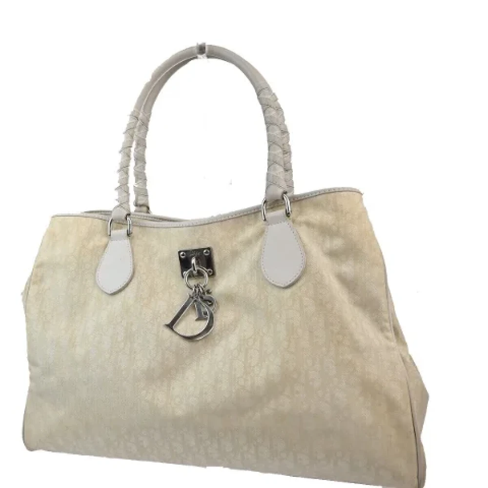 Dior Vintage Pre-owned Fabric dior-bags Beige Dames