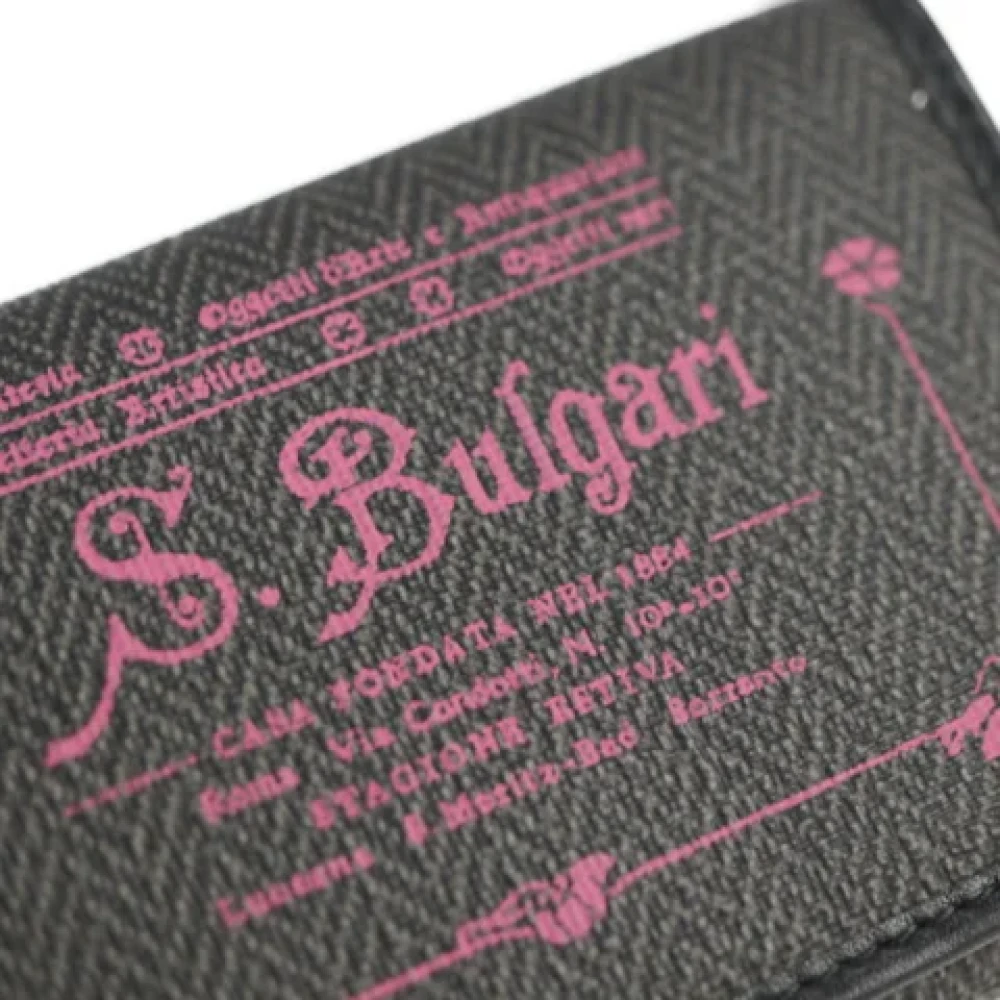 Bvlgari Vintage Pre-owned Leather wallets Black Dames