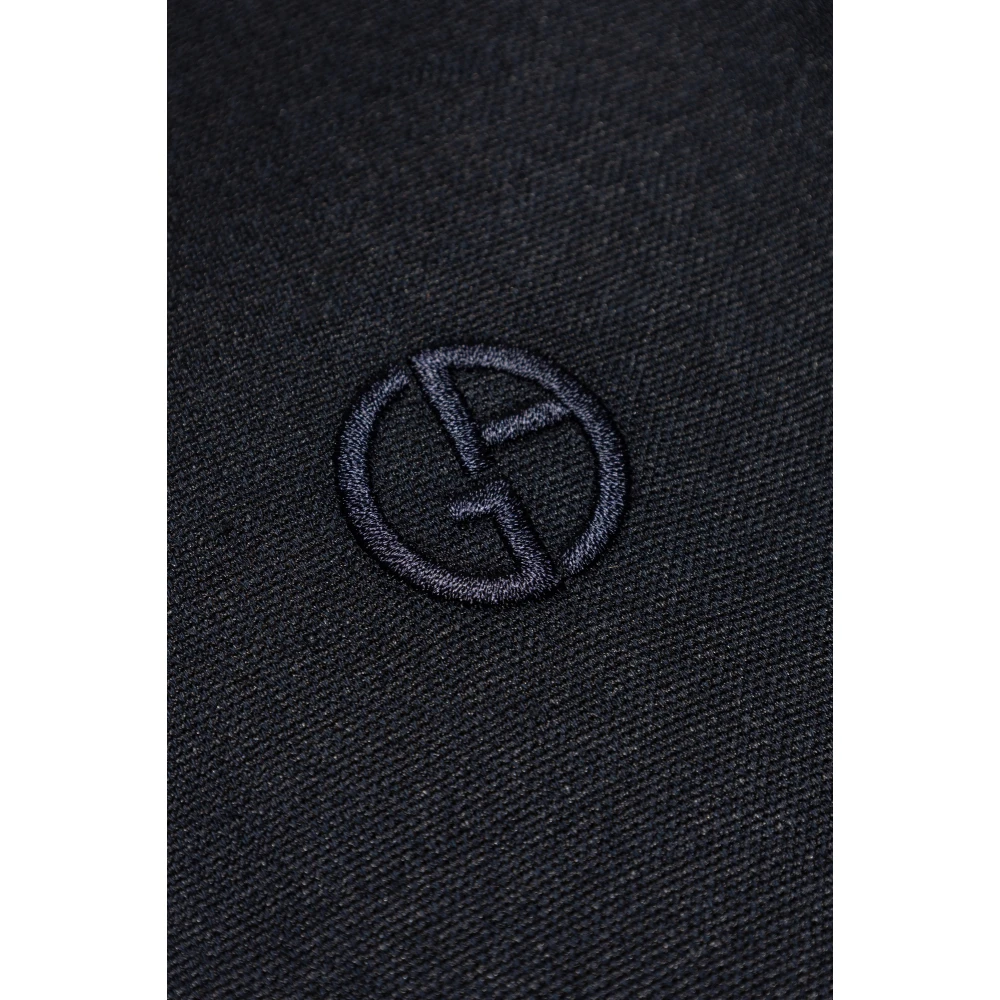 Giorgio Armani Polo met geborduurd logo Blue Heren
