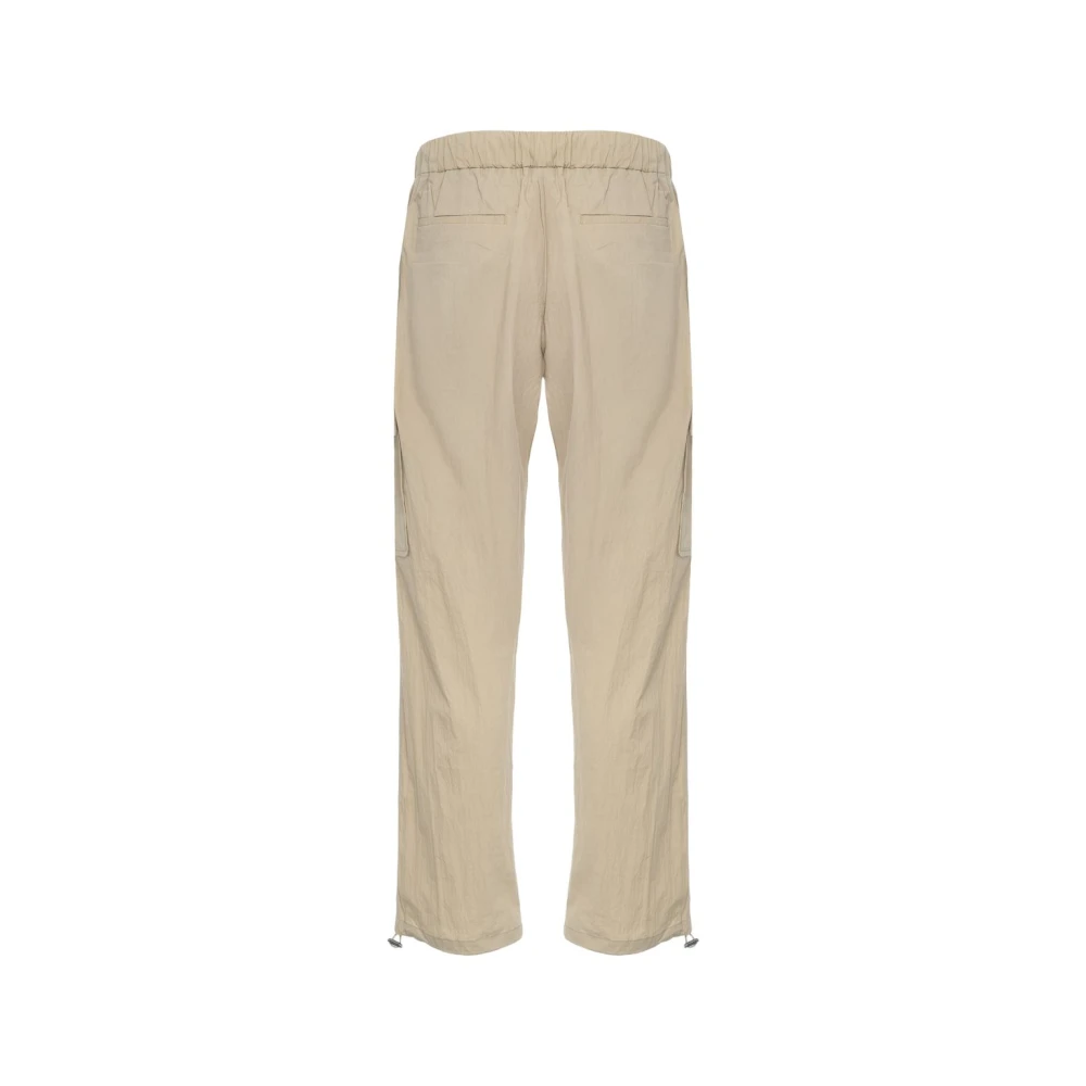add Grijze Cargo Broek Elastische Taille Zakken Gray Heren
