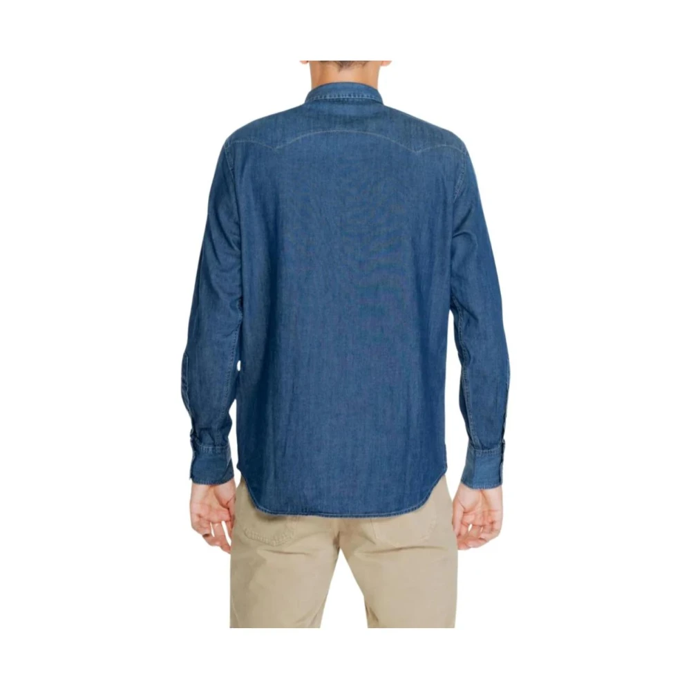 Replay Denim Jeans Shirt met Zakken Blue Heren