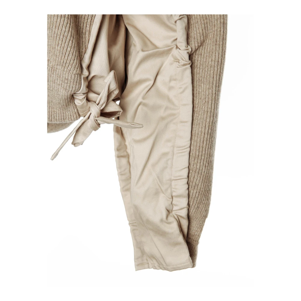 JW Anderson V-hals Ballonmouw Trui Beige Dames