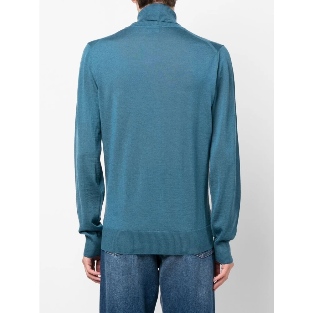 Emporio Armani Italiaanse Fijngebreide Coltrui Green Heren