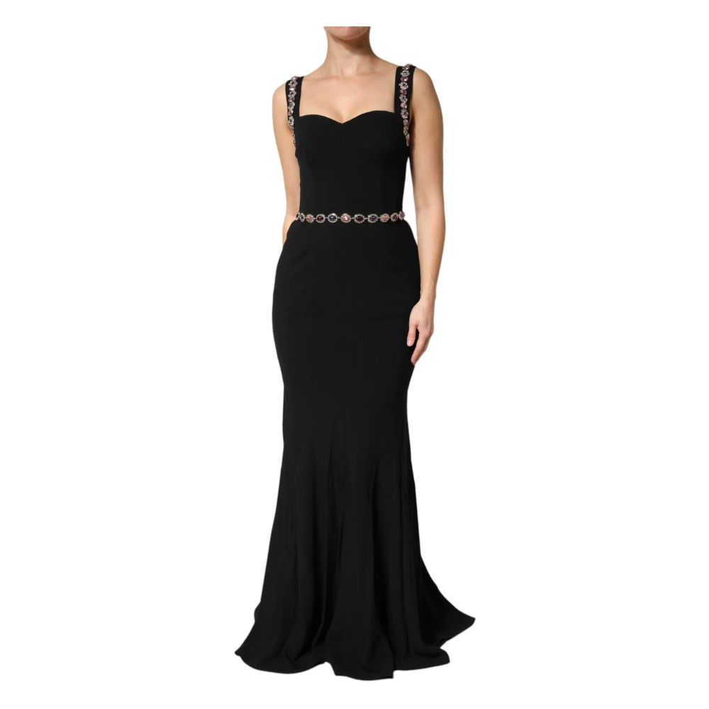 Dolce & Gabbana Women's Black Embellished Sheath-To-Mermaid Gown