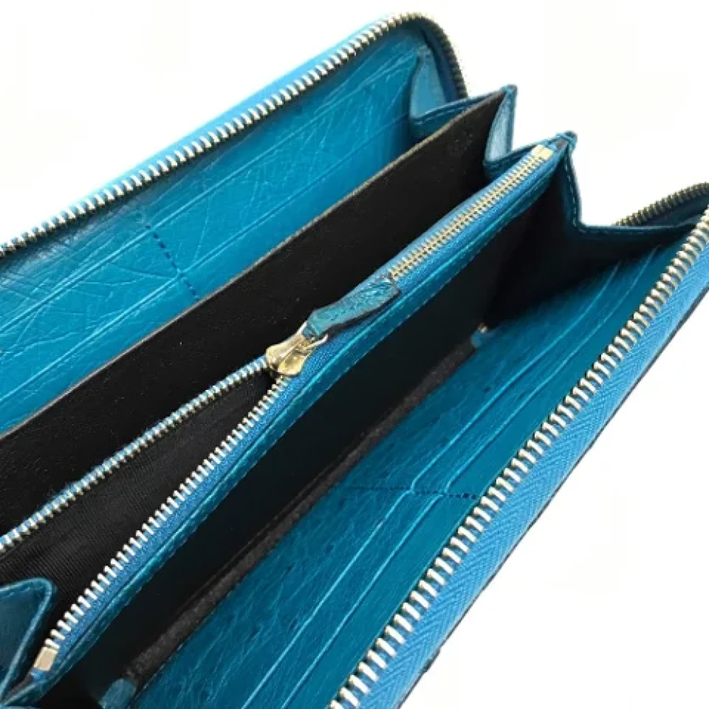Gucci Vintage Pre-owned Leather wallets Blue Dames