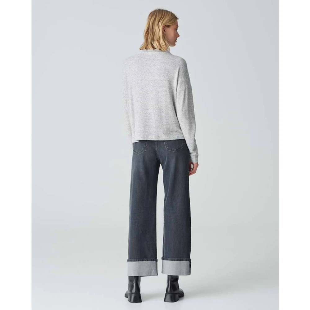 Opus Korte Mouw Top Sicozy Gray Dames