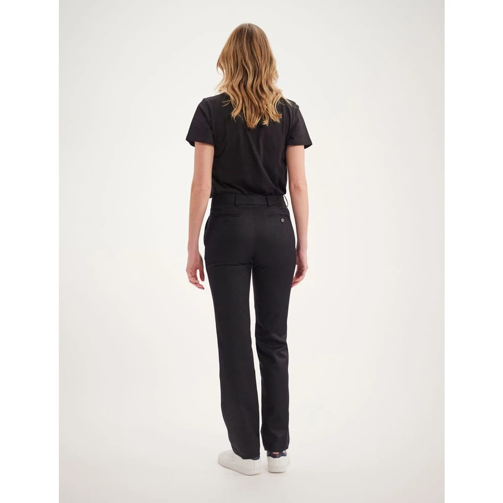 Ines De La Fressange Paris Francisco navy blauwe wollen broek Blue Dames