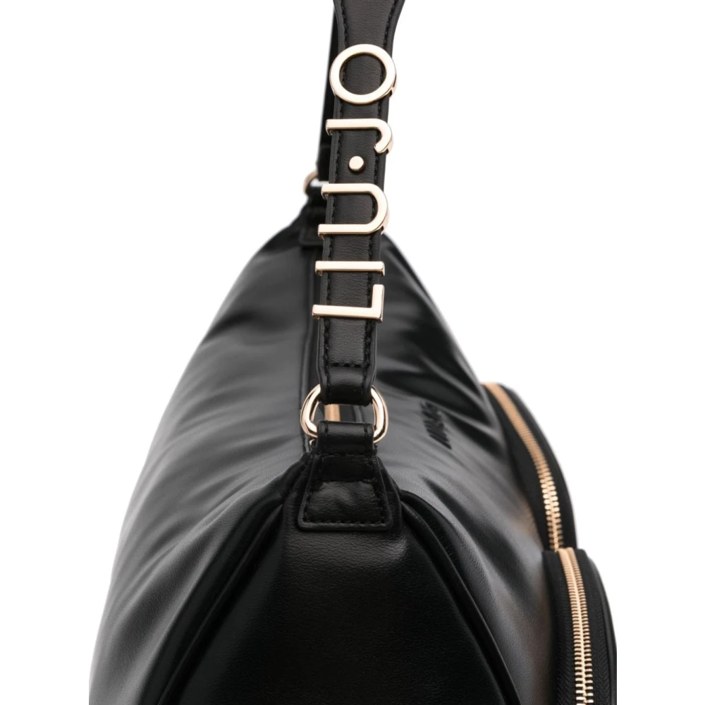 Liu Jo Eco Leren Schoudertas Zwart Black Dames