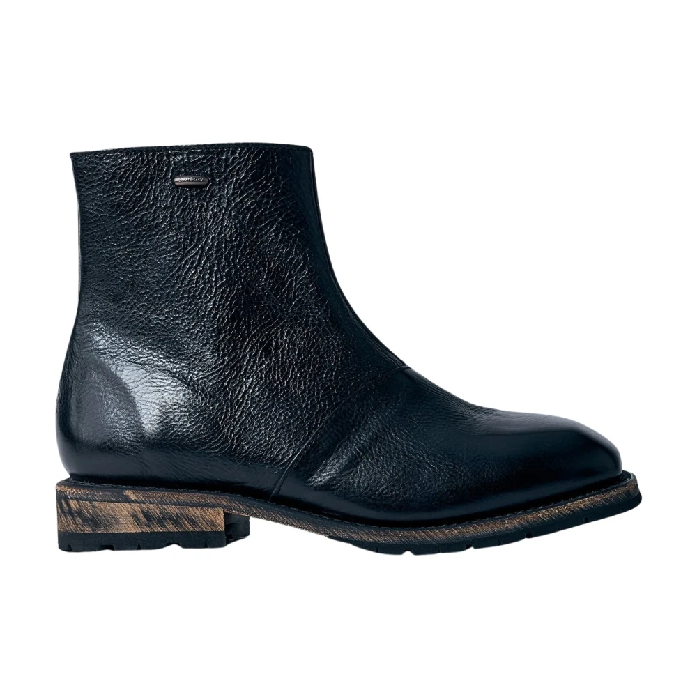Our Legacy Smooth Leather Square Toe Boots - Male - Ankle Boots - Black - 2 Uk - Shoes