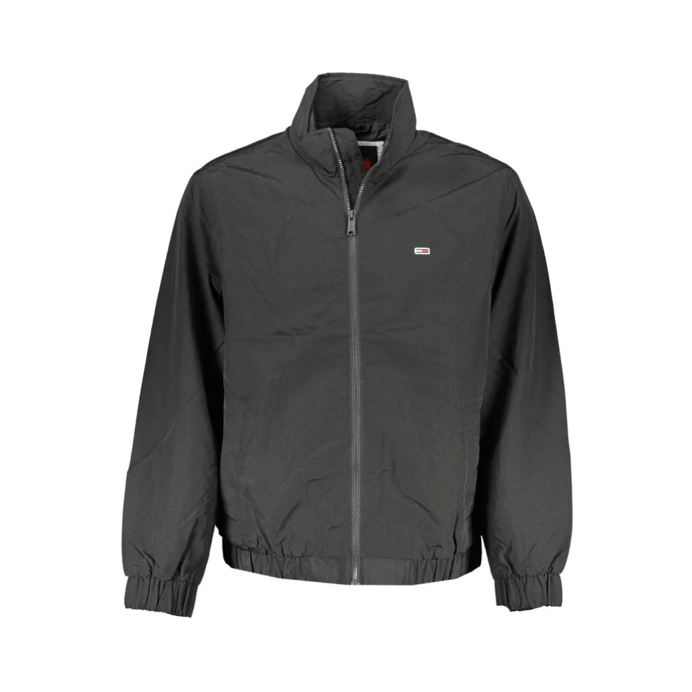Tommy Hilfiger Zwarte Nylonjas Lange Mouwen Gerecycled Black Heren