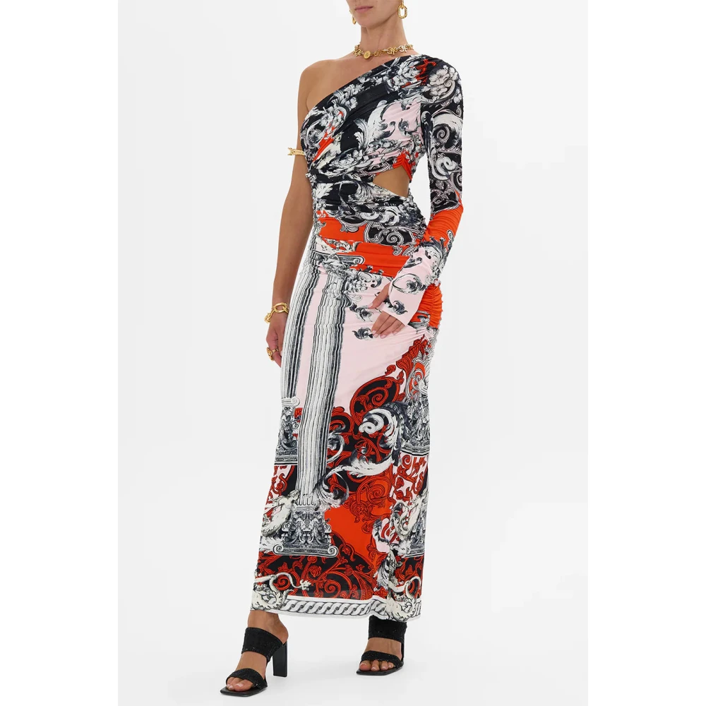 Camilla Medusa One Shoulder Cut Out Jurk Multicolor Dames
