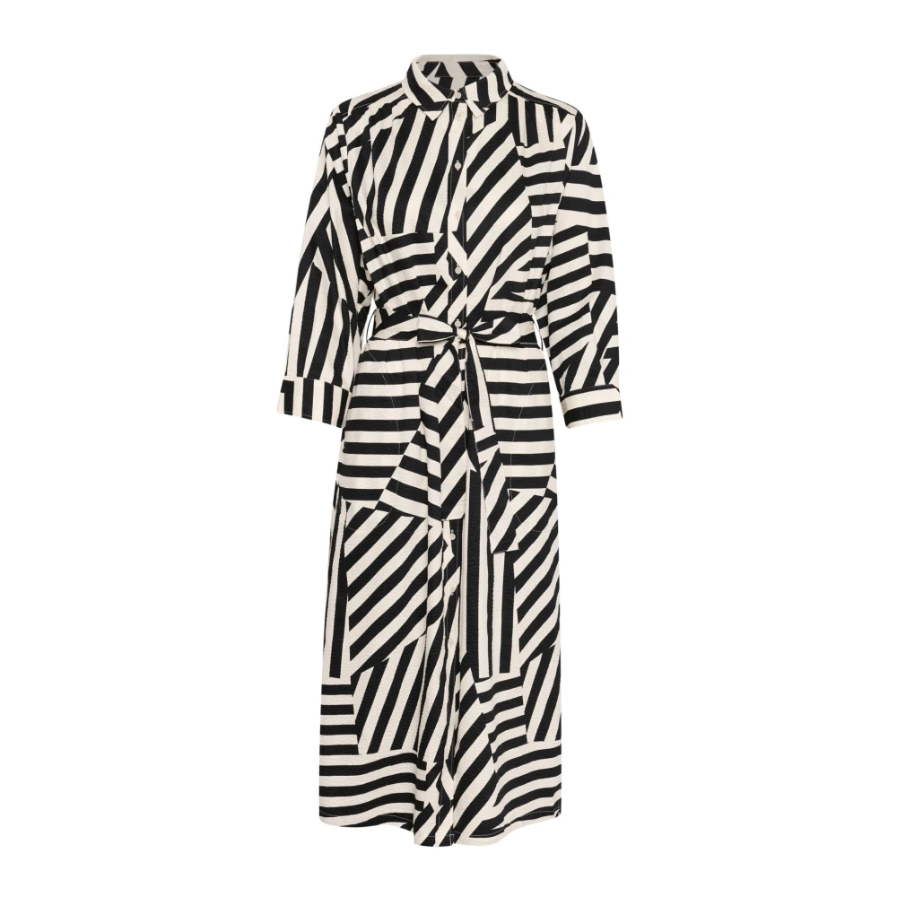 Part Two Multicolor Deconstructed Stripe Shirt Dress - Female - Shirt Dresses - S - Dresses