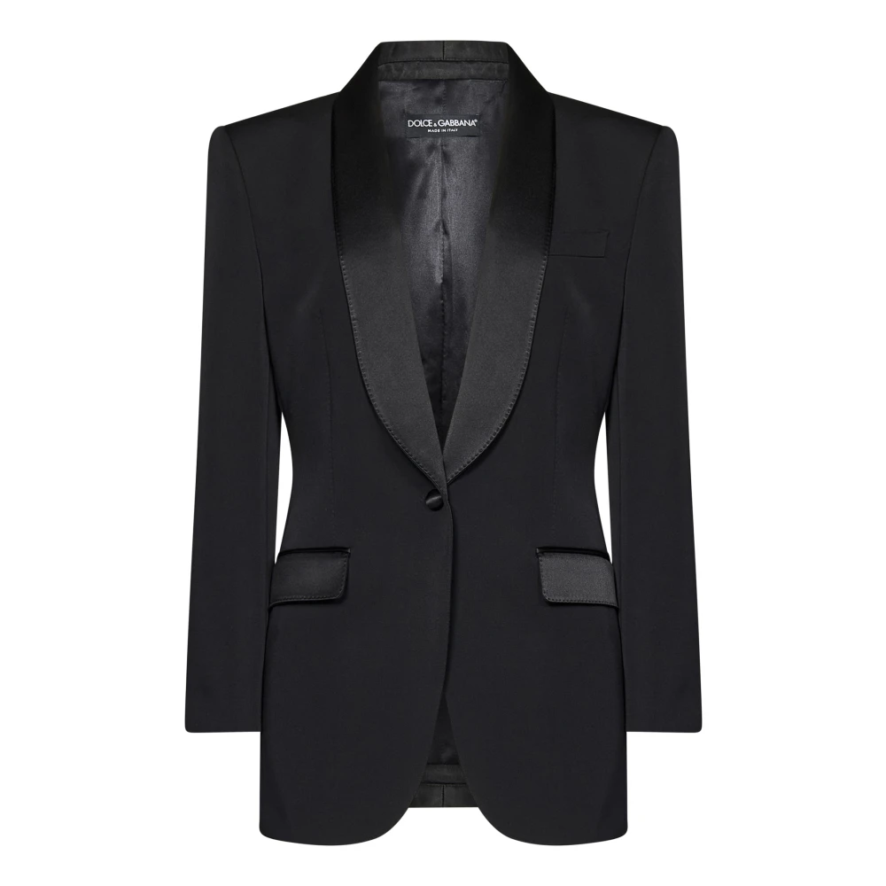 Dolce & Gabbana Women's Black Blazers, M, Tuxedo Jacket Outerwear