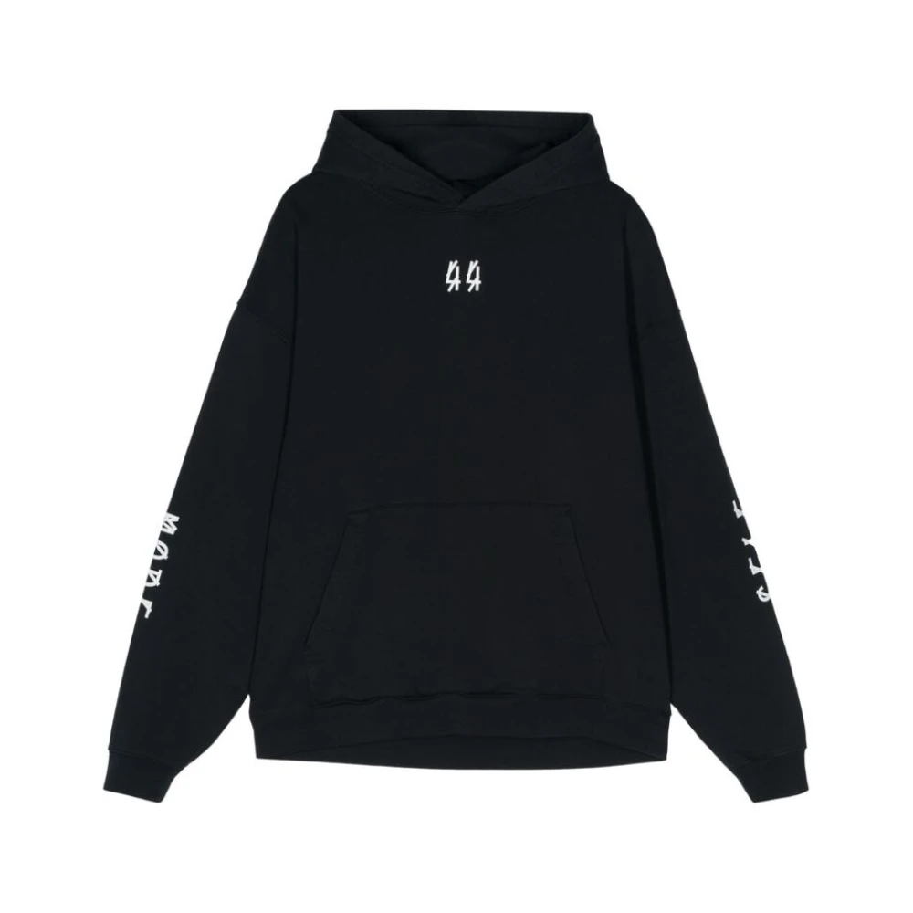 44 Label Group Zwarte Hoodie met Grafische Print Black Heren