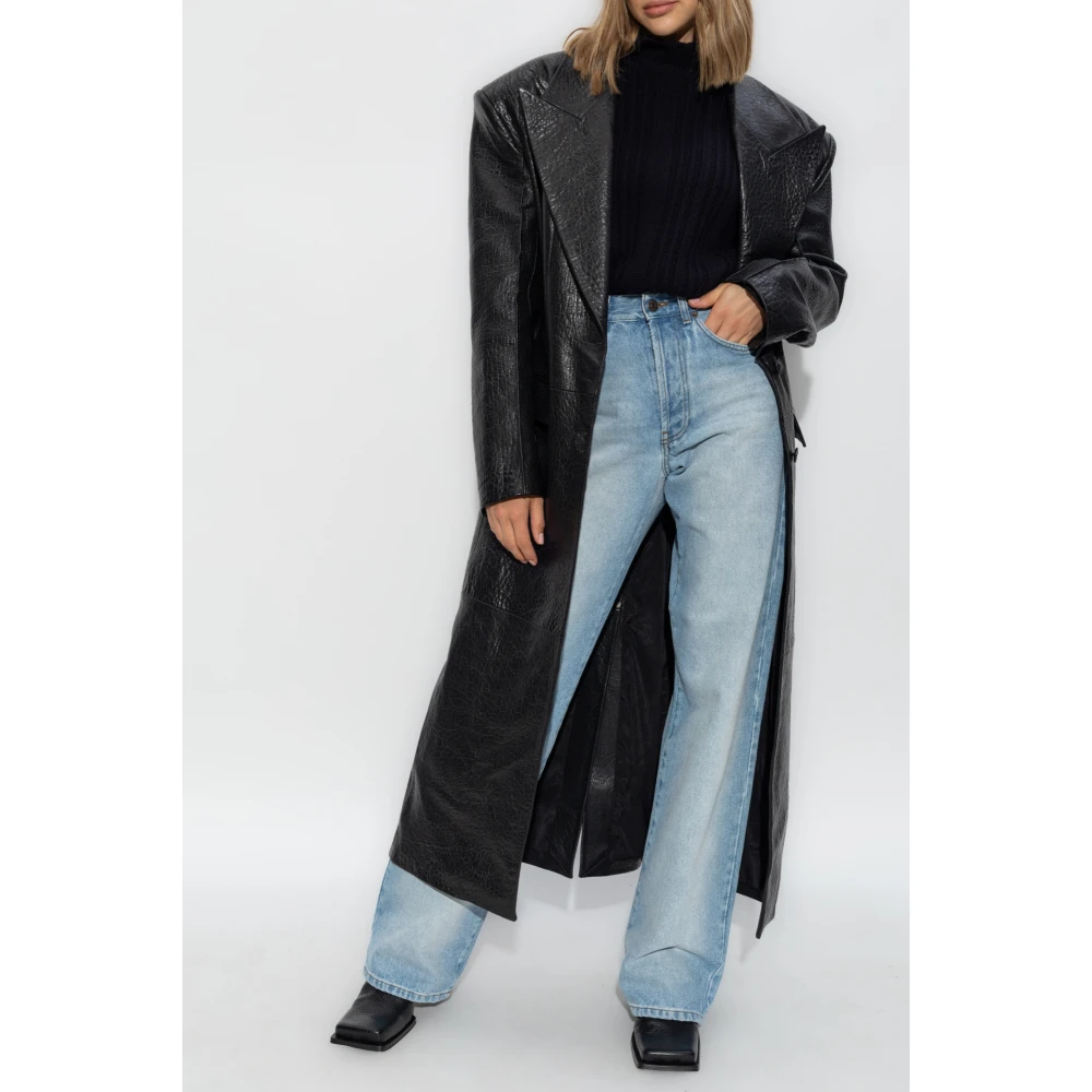 Max Mara Wollen coltrui Vitalba Blue Dames