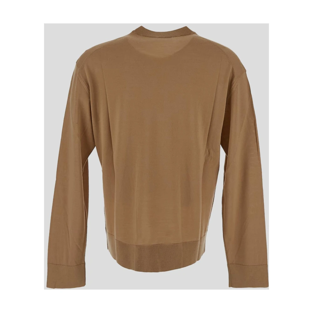 Laneus Wol Crewneck Gebreid Brown Heren