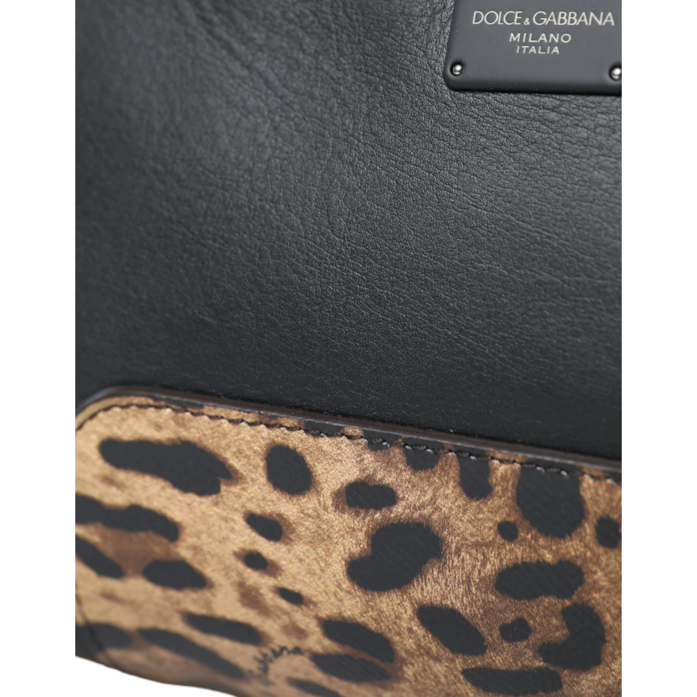 Dolce & Gabbana Exotische Luipaardleren Heuptas Black Dames
