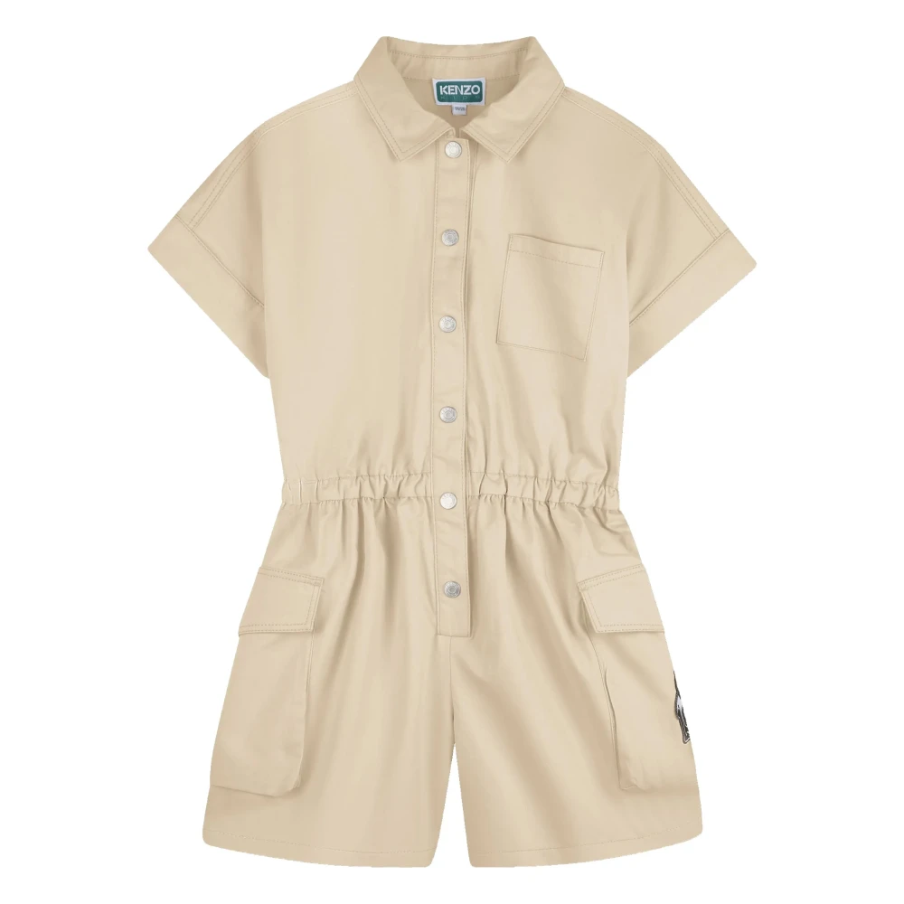 Kenzo Women's Beige Short-Sleeve Playsuit