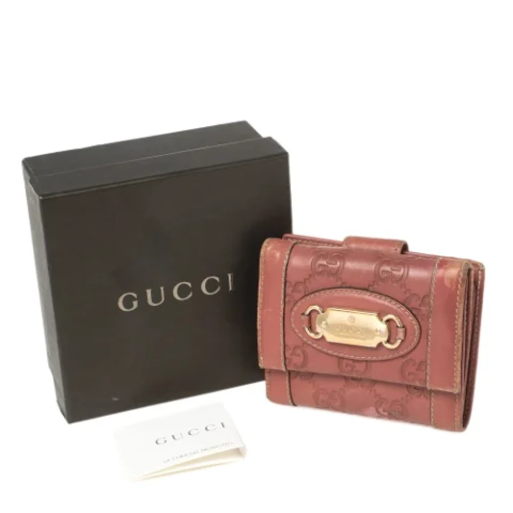 Gucci Vintage Pre-owned Leather wallets Pink Dames