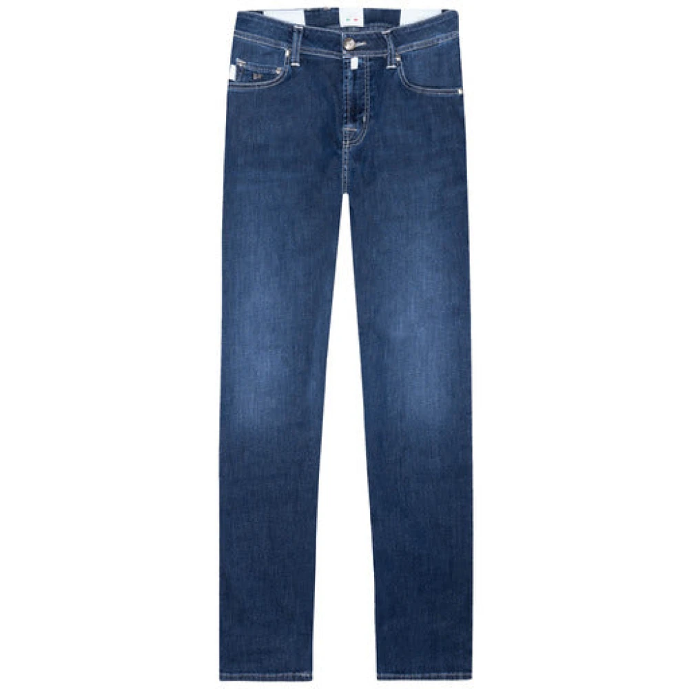 Tramarossa Blauwe Michelangelo Zip Jeans Blue Heren